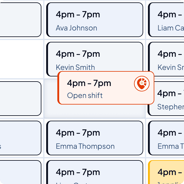 Shifter hours flowing into the Shiftly roster and timesheets
