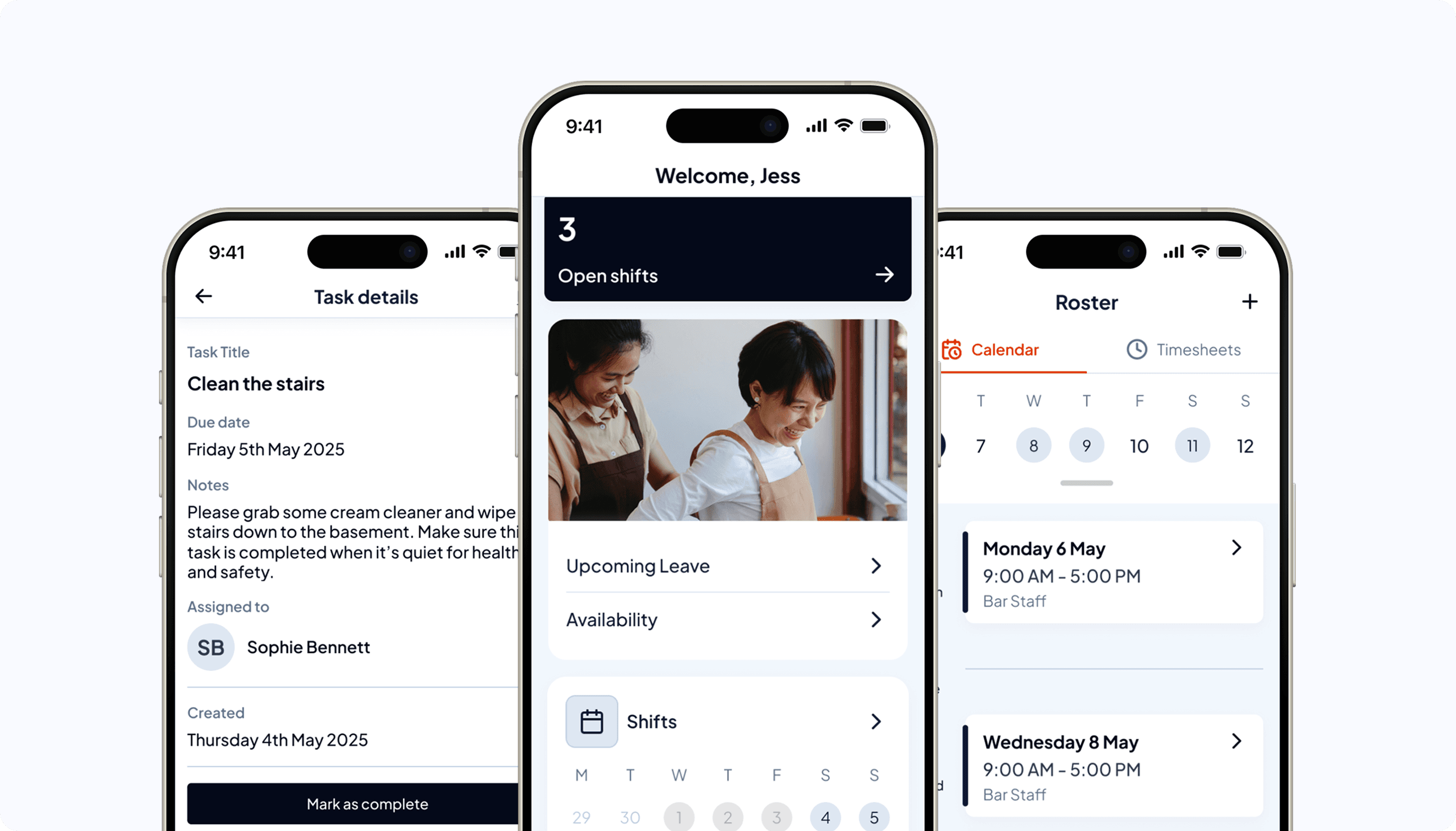 The Shiftly staff mobile app