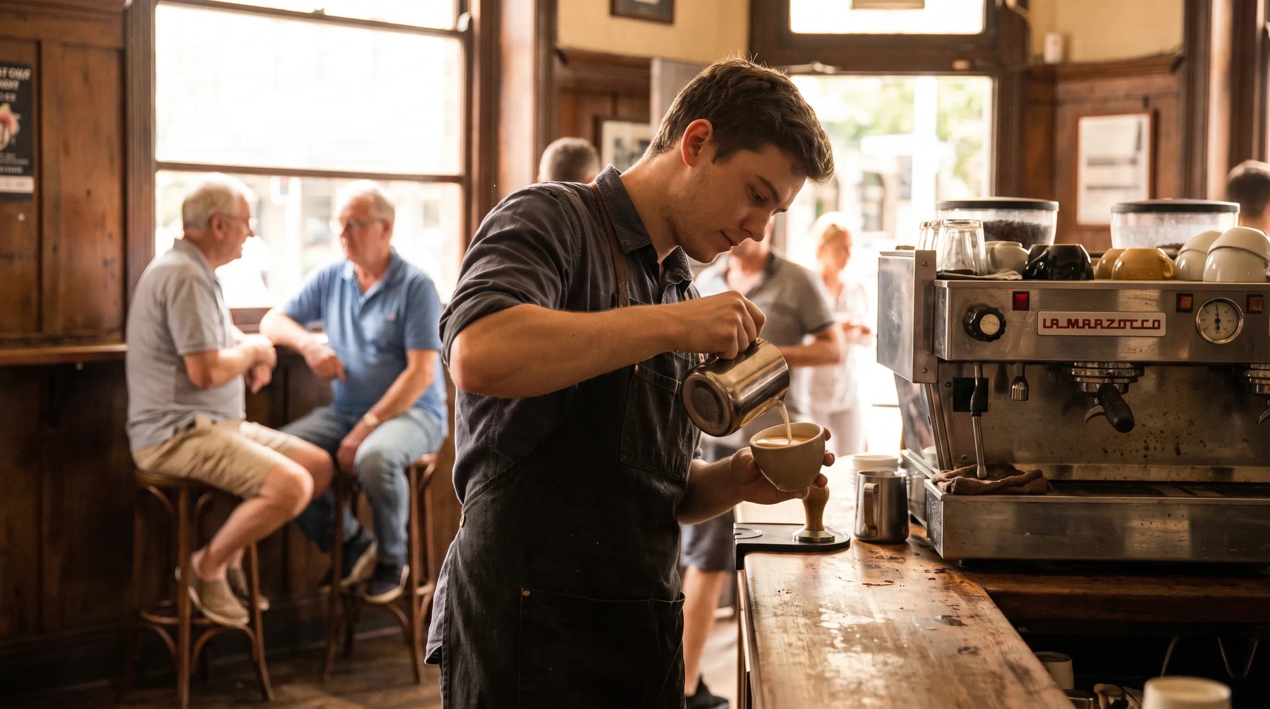 What award is a barista on? A Level 2 casual's 8-hour Sunday pays $54 more in a pub than a sit-down cafe