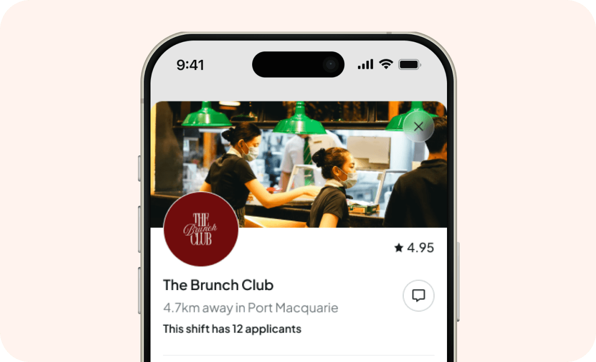 Shift detail for a venue in the Shiftly app